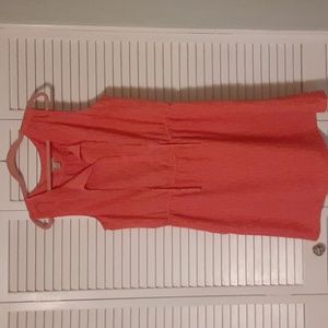 Loft dress apricot XL with pockets, underlined, elastic waistband